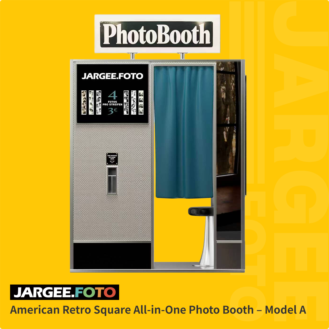 American Retro Square All-in-One Photo Booth �?Model A